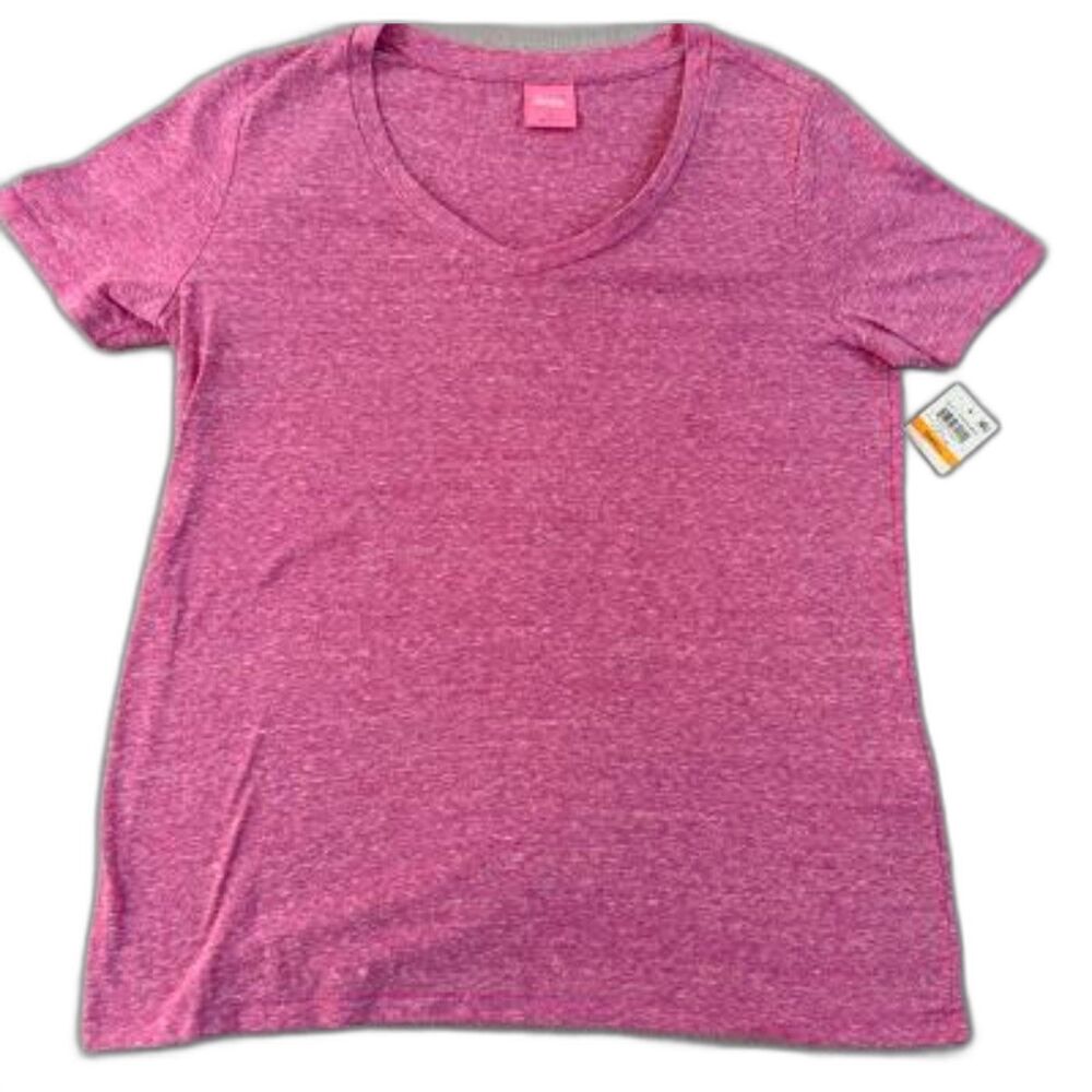 Jenni By Jennier Moore Pink Heather Short-Sleeve V-Neck Pajama T-Shirt S